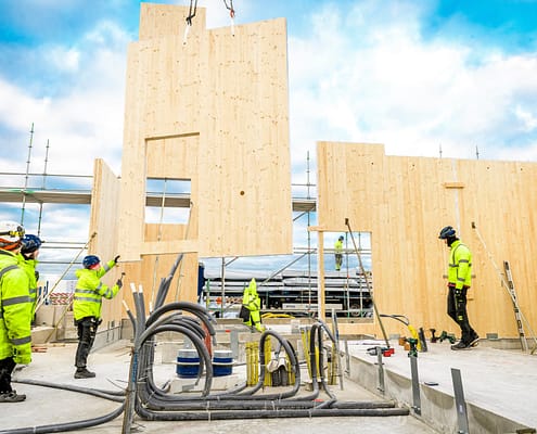 Bilder från stomresning vid Lagerkransen